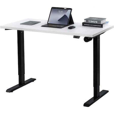 We'Re It Lift It Electric Sit Stand Desk, 46.25 H, 24 W X Laminate wood, metal, Black VL12BLK4824-459